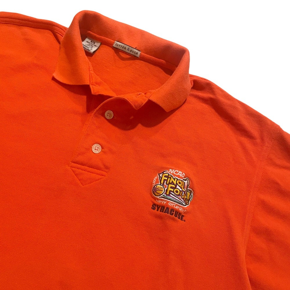 Cutter & Buck Mens‎ Orange Syracuse NCAA Final Four 2003 Polo Shirt Medium